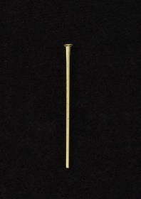 C90009  Flat Head Pins 30mm Gold